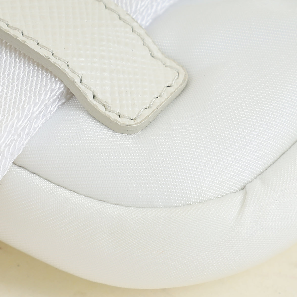 Prada White Re-Nylon Pouch Belt