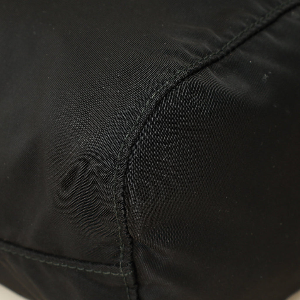Prada Black Logo Nylon Drawstring Pouch