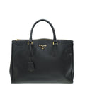Prada Black Lux Galleria XL Tote Bag
