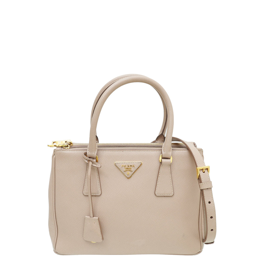 Prada Nude Lux Galleria Tote Medium Bag