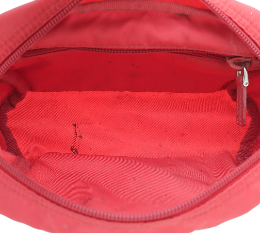 Prada Red Nylon Small Pouch