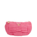 Prada Pink Logo Nylon Bow Small Pouch