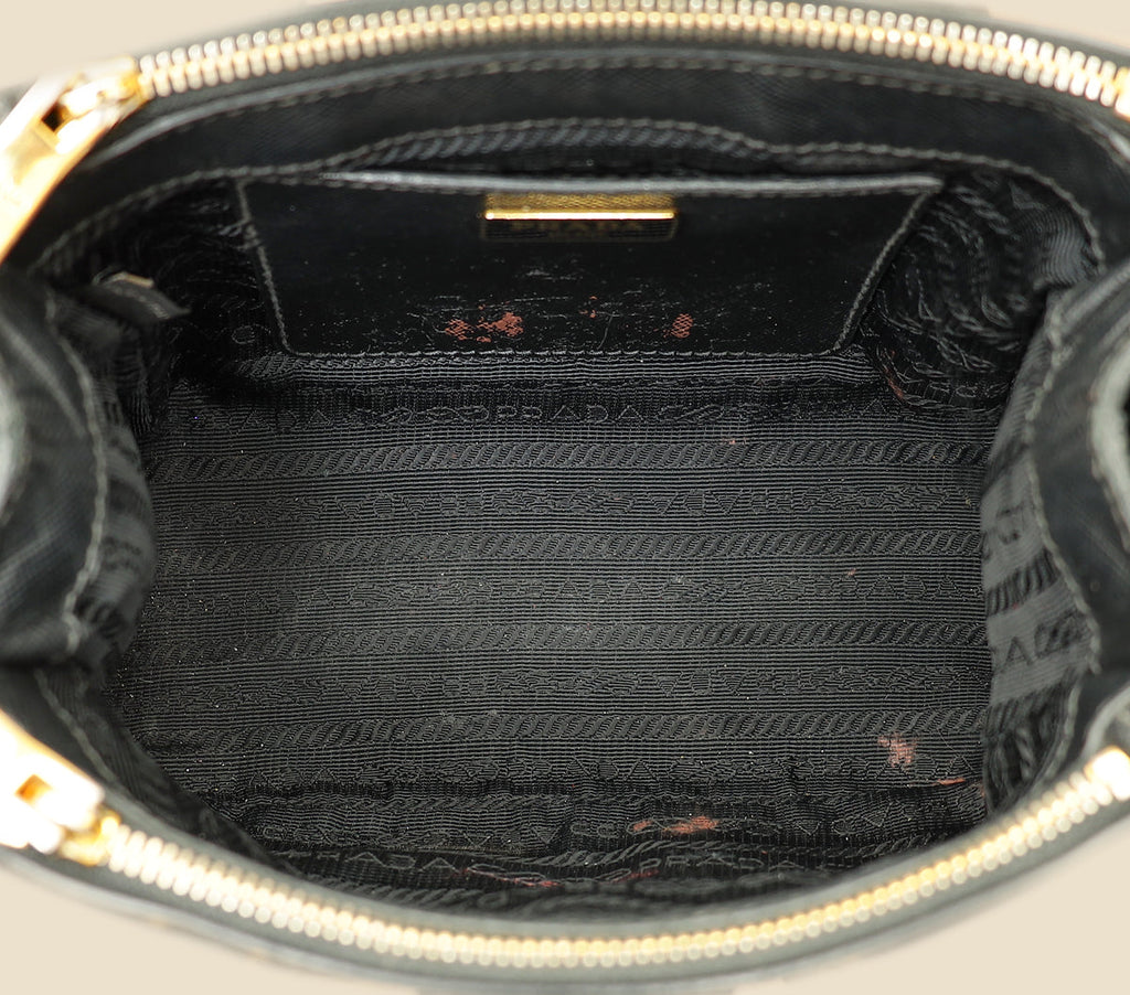 Prada Black Lux Micro Galleria Bag
