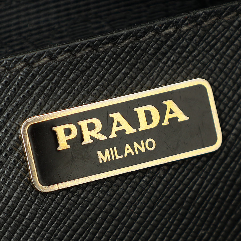 Prada Black Lux Micro Galleria Bag