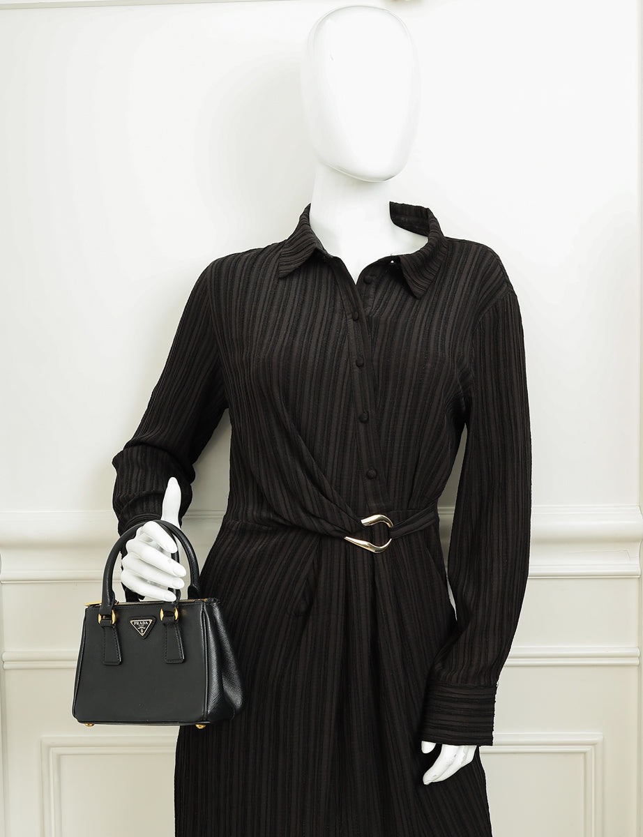 Prada Black Lux Micro Galleria Bag