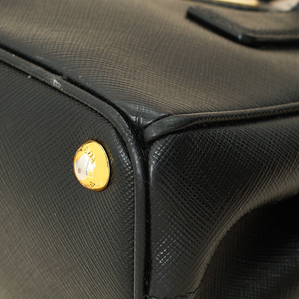 Prada Black Lux Micro Galleria Bag