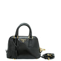 Prada Black Vernice Promenade Micro Bag