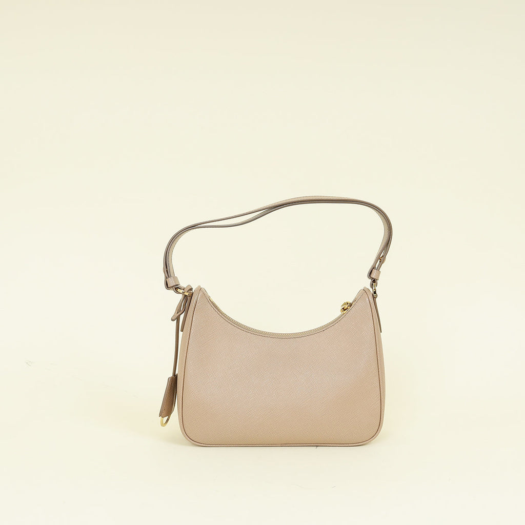 Prada Nude Mini Re-Edition Shoulder Bag