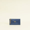 Prada Bluette Envelope Wristlet Chain Clutch