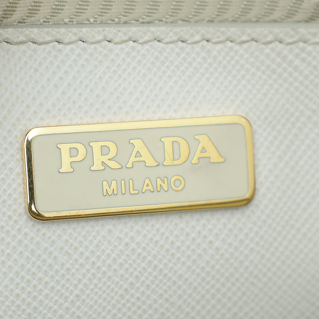 Prada White Lux Promenade Mini Bag