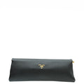 Prada Black Lux East-West Frame Clutch Bag