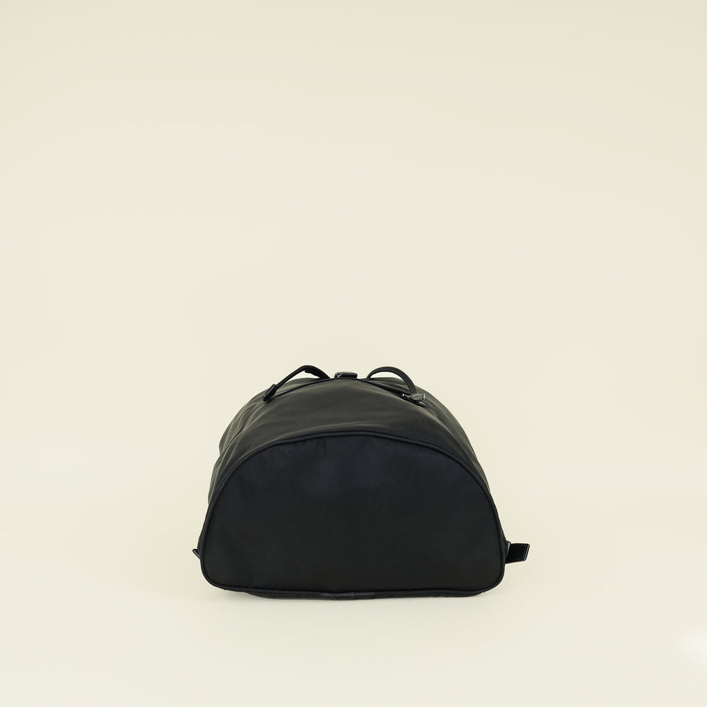 Prada Black Nylon Logo Backpack Bag