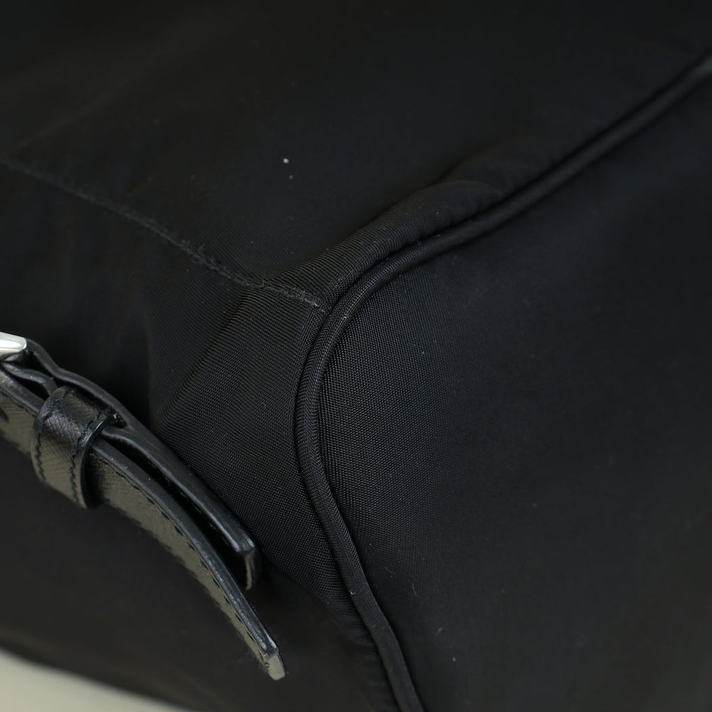 Prada Black Nylon Logo Backpack Bag
