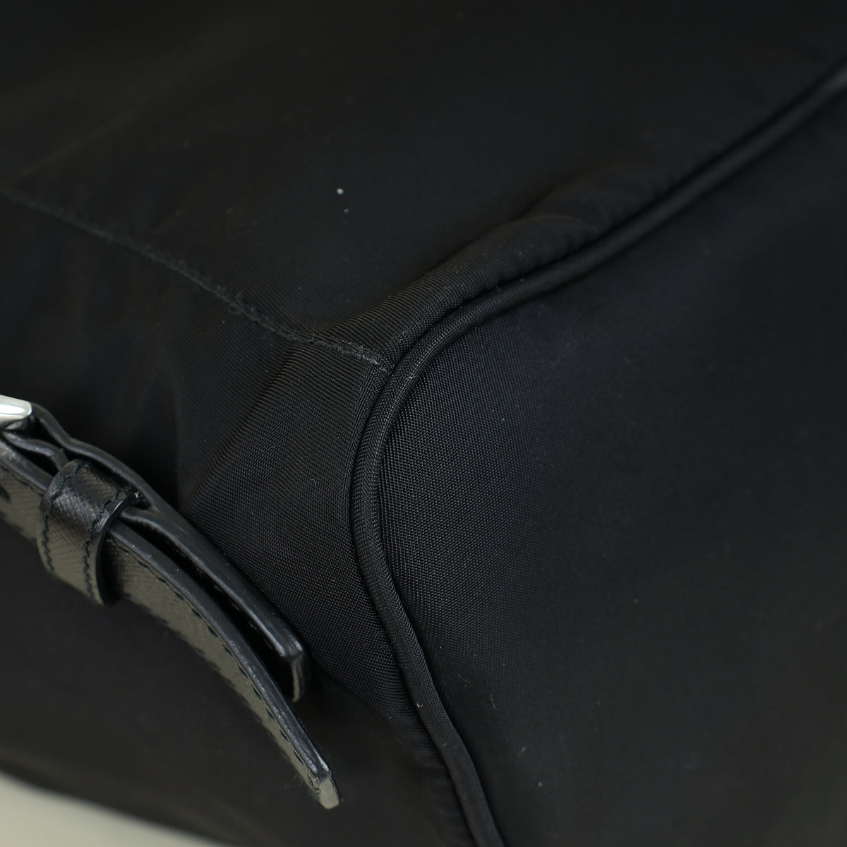 Prada Black Nylon Logo Backpack Bag