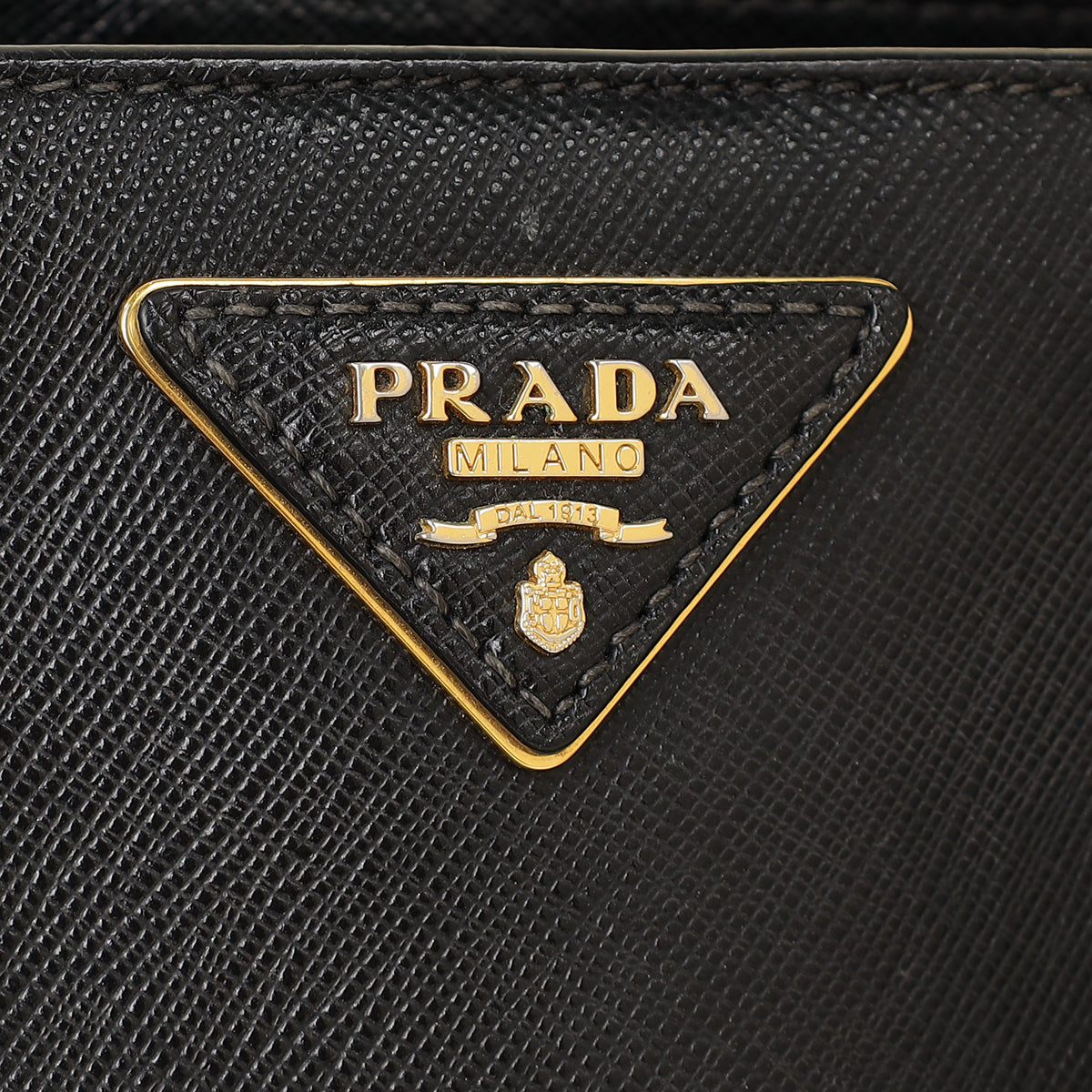 Prada Black Lux Gardener's Small Tote Bag