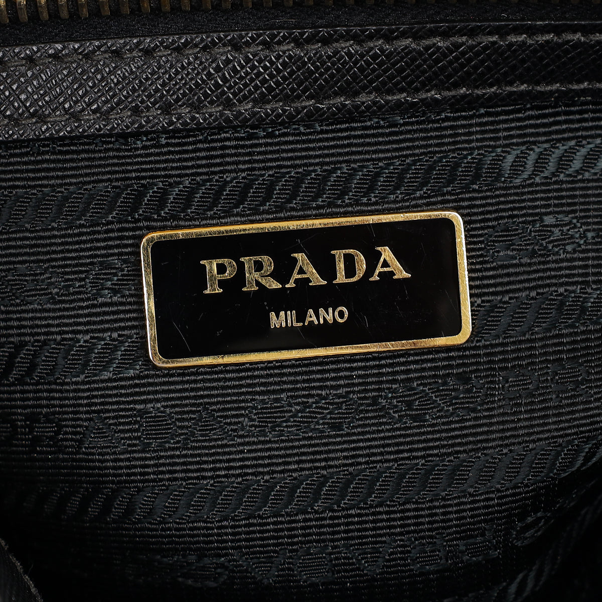 Prada Black Lux Gardener's Small Tote Bag