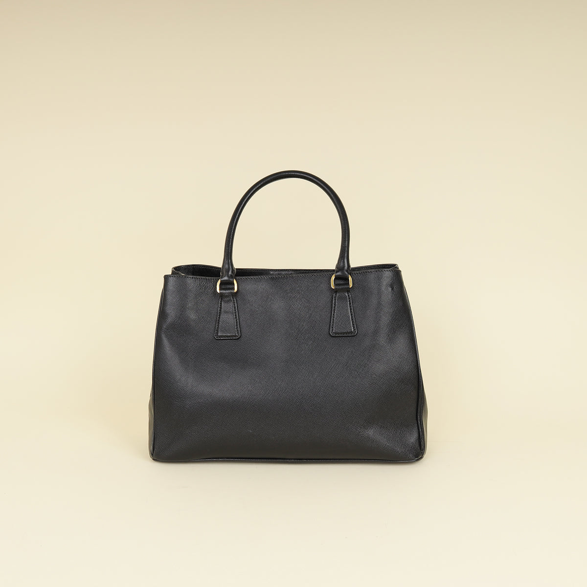Prada Black Lux Gardener's Small Tote Bag