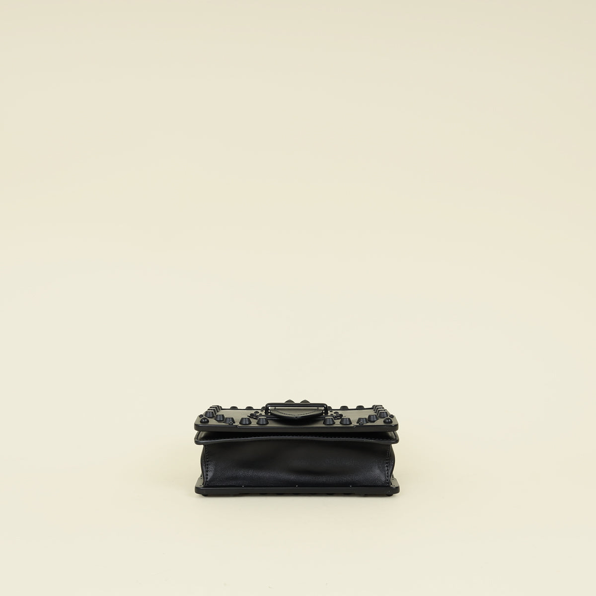 Prada Black Cahier Studded Shoulder Bag