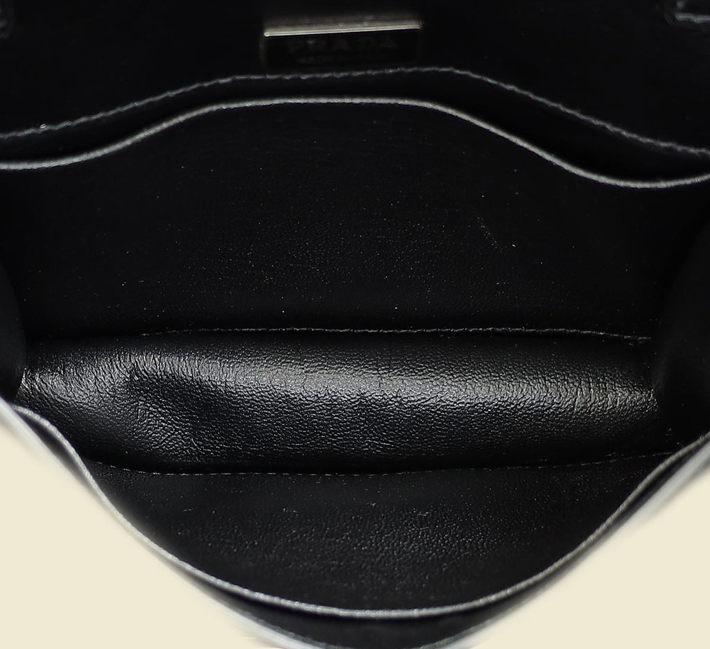Prada Black Cahier Studded Shoulder Bag