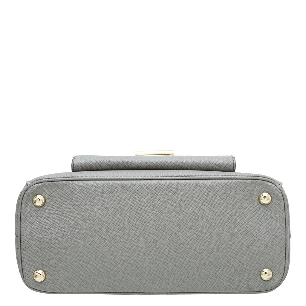 Prada Argilla Front Pocket Double Zip Bag