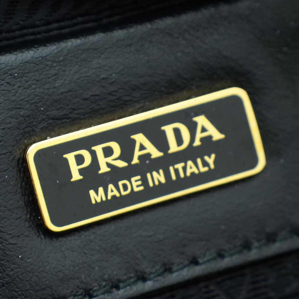 Prada Black Lux Convertible Chain Belt Bag