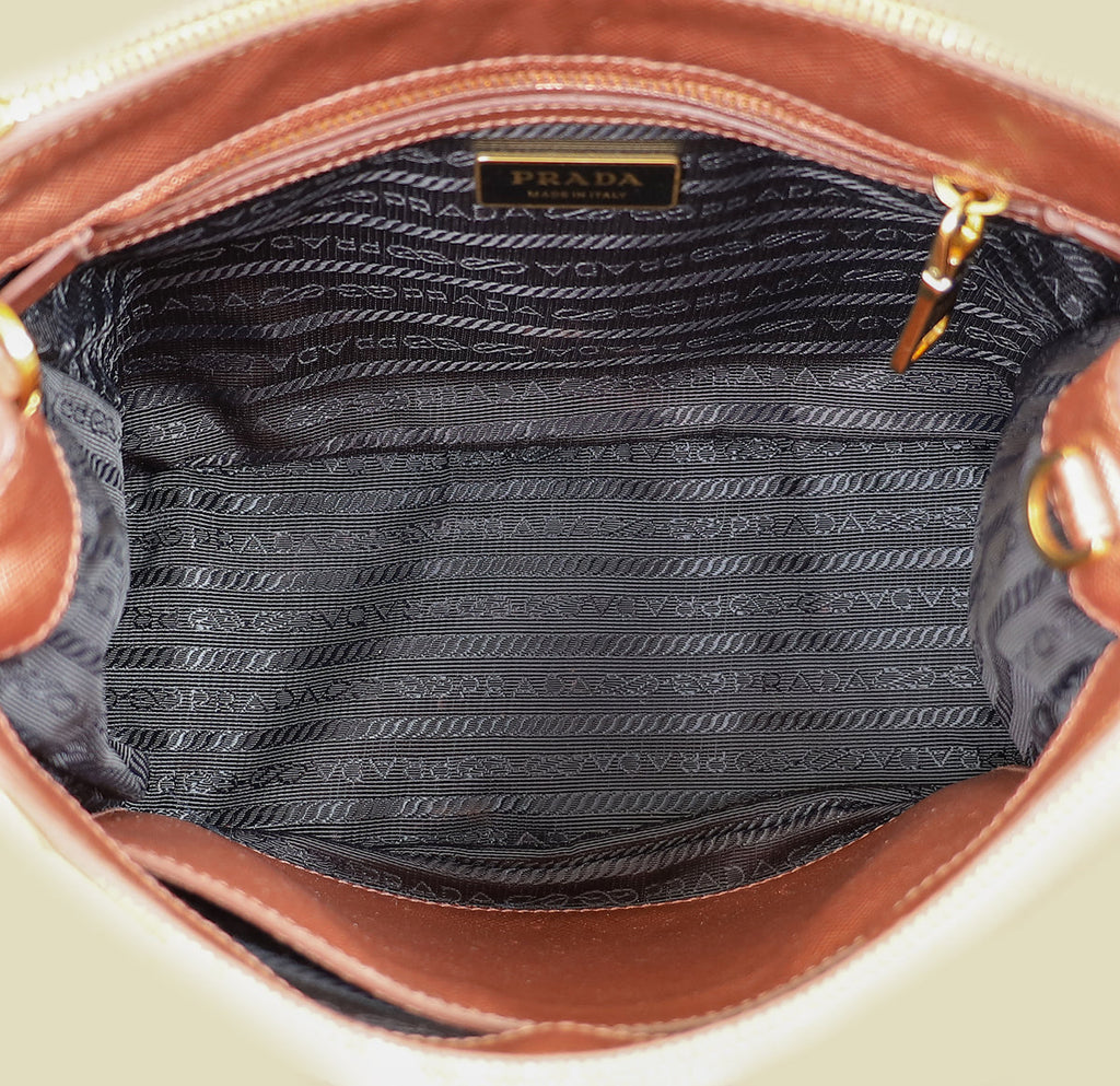 Prada Metallic Rose Galleria Small Tote Bag