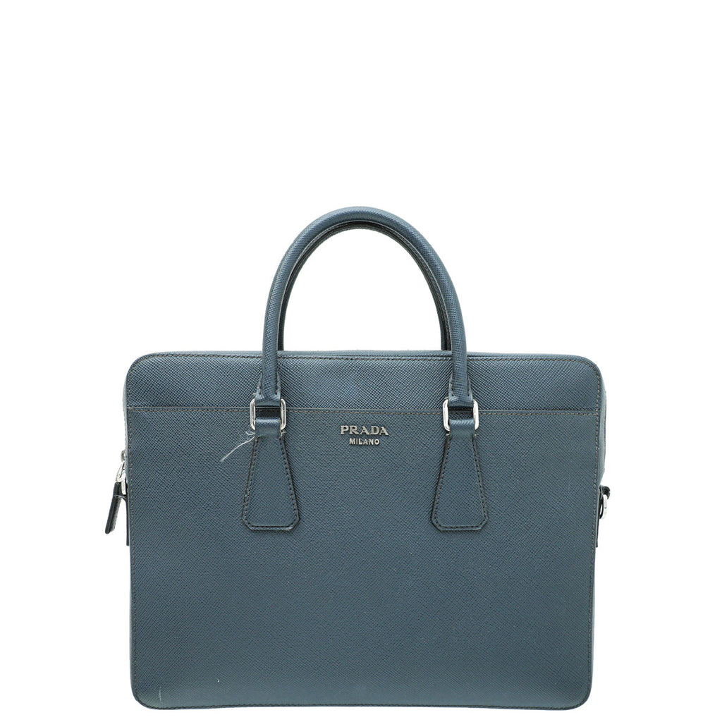 Prada Navy Briefcase Bag