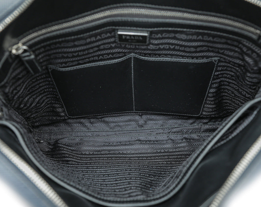 Prada Navy Briefcase Bag