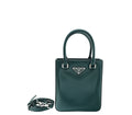 Prada Emerald Green Spazzolato Small Tote Bag
