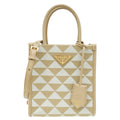Prada Bicolor Symbole Embroidered Tote Bag
