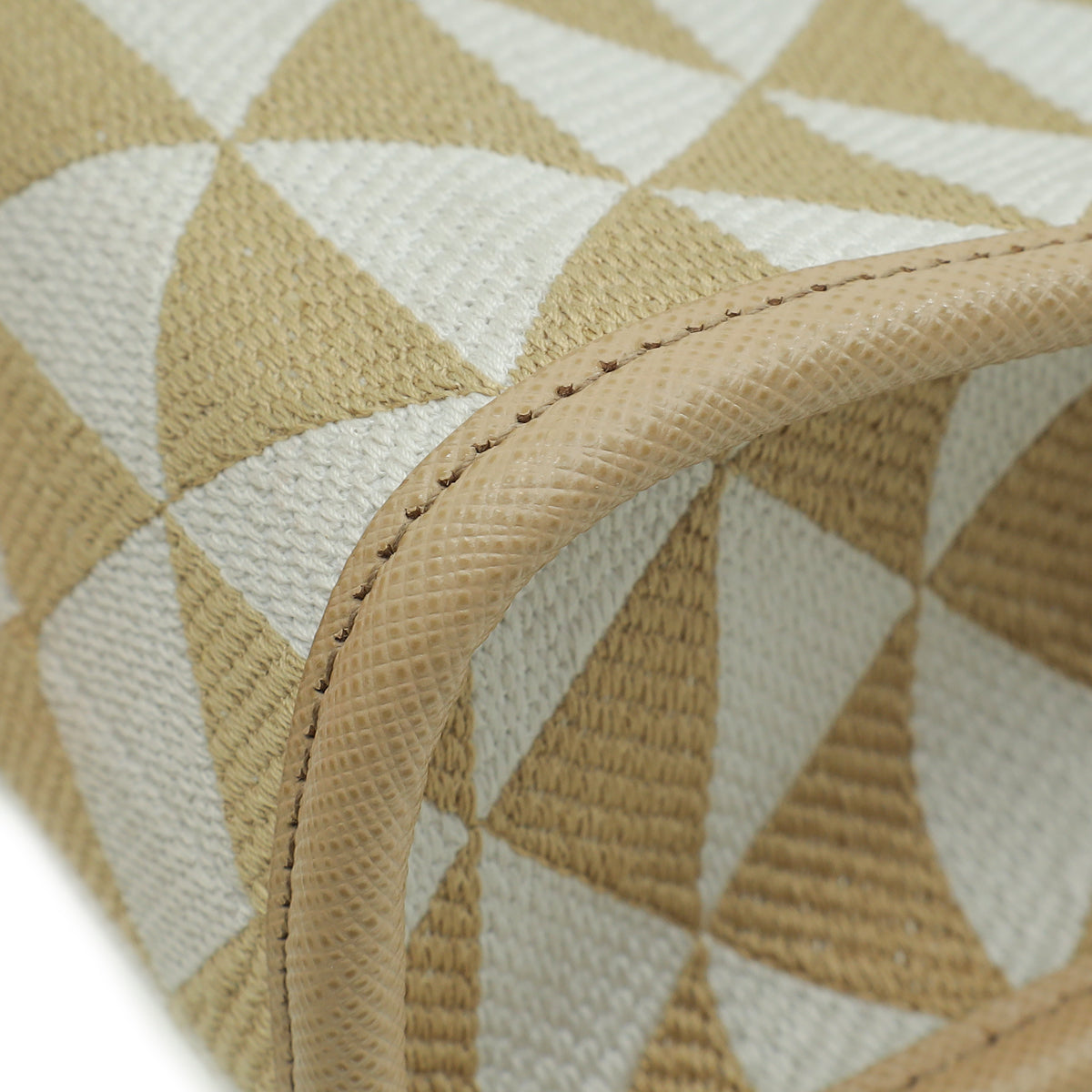 Prada Bicolor Symbole Embroidered Tote Bag