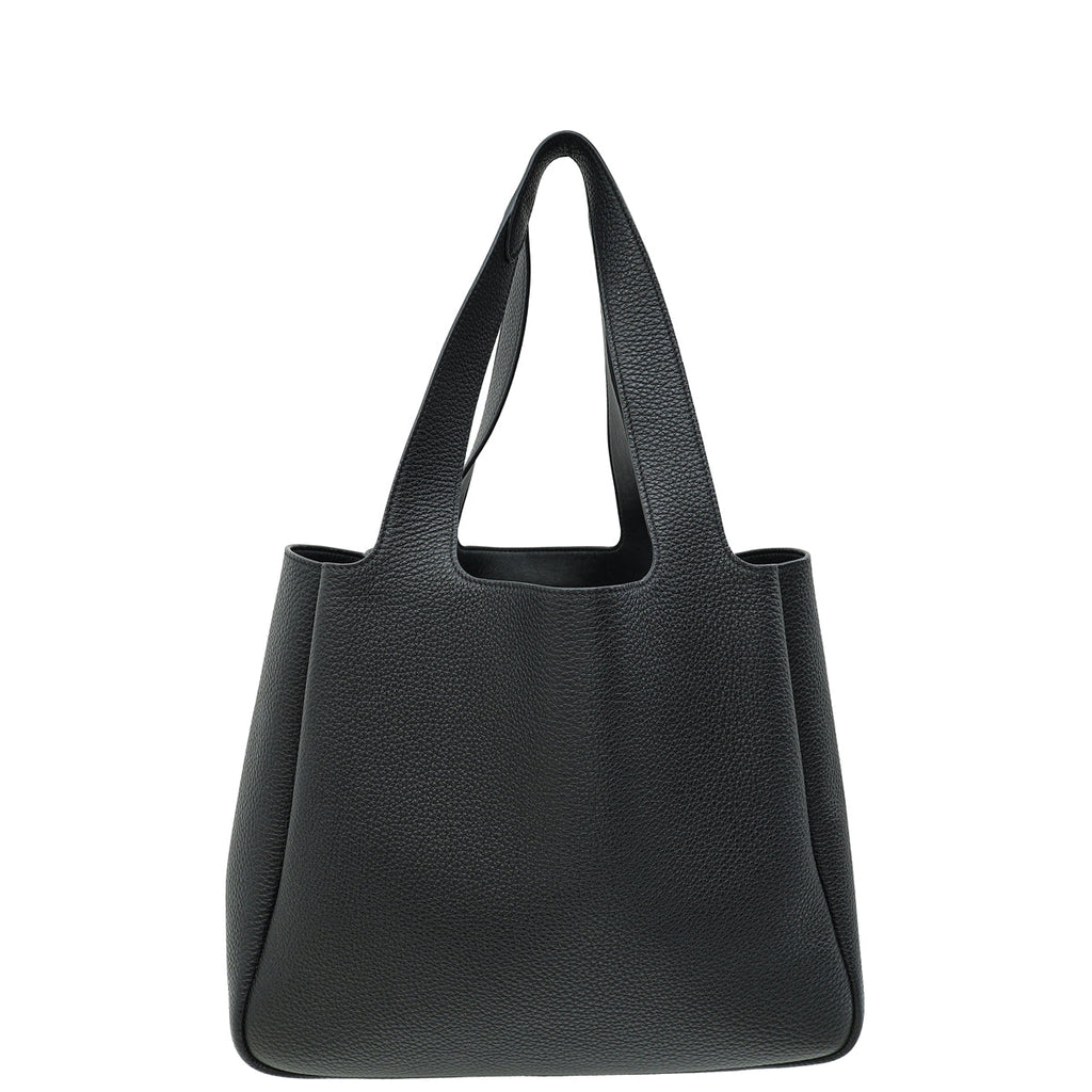 Prada Black Triangle Logo Tote Large Bag