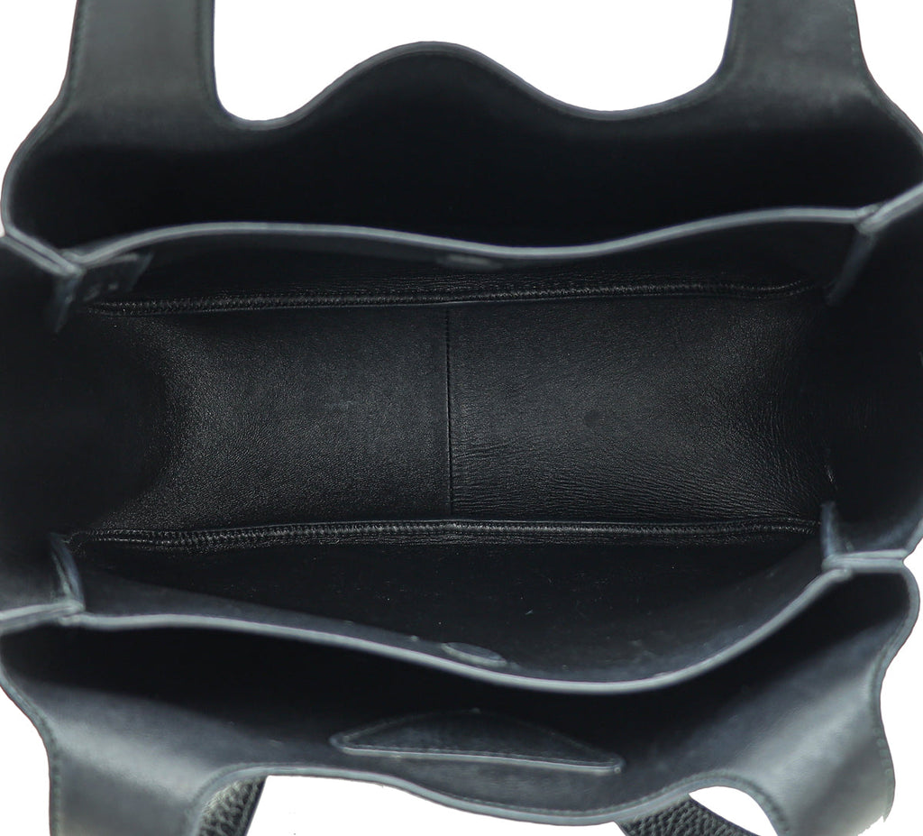 Prada Black Triangle Logo Tote Large Bag