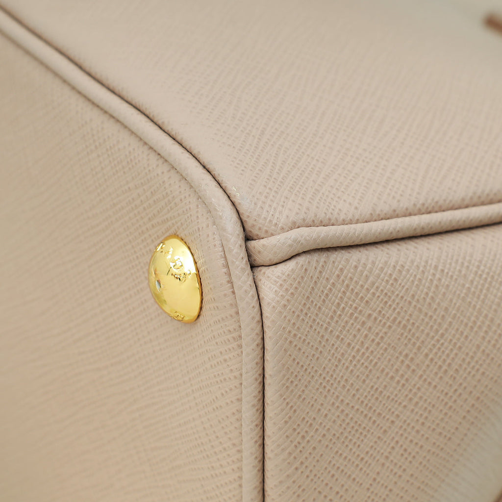 Prada Beige Cammeo Lux Galleria Large Tote Bag