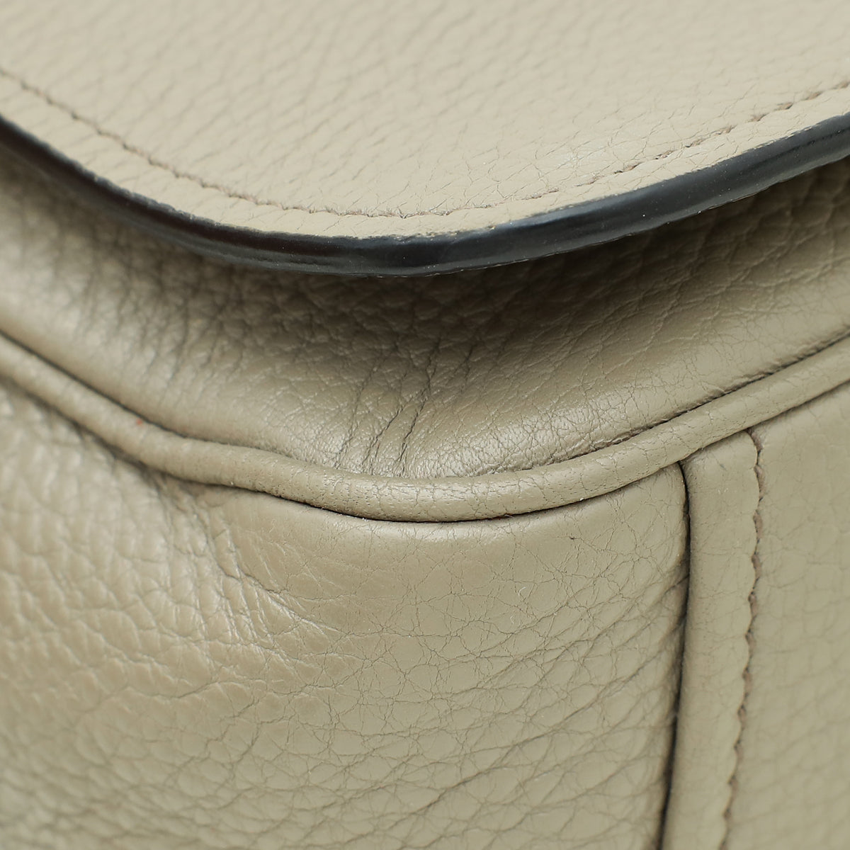 Prada Argilla Gray Vitello Phenix Flap Camera Bag