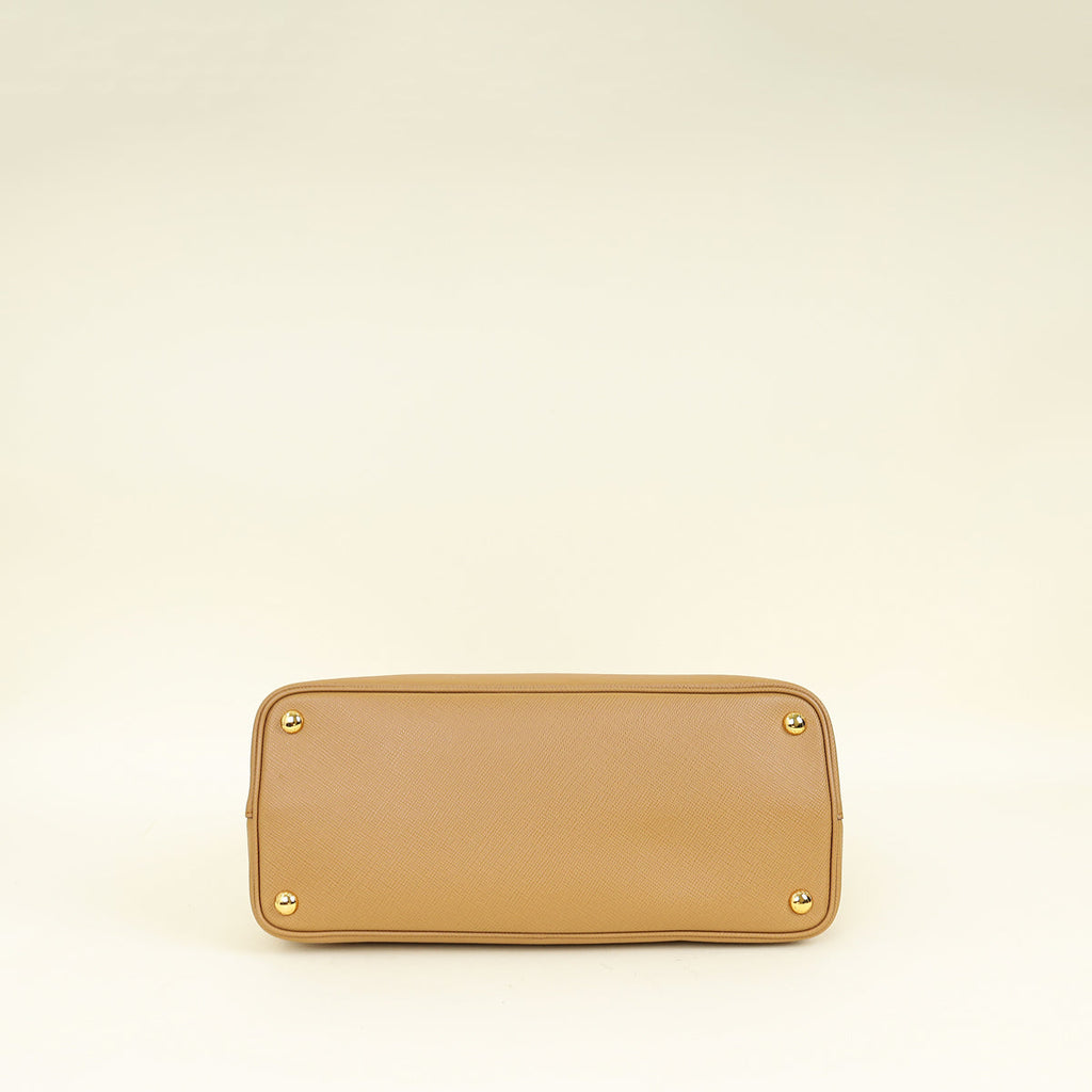 Prada Caramel Cuir Double Handle Large Bag