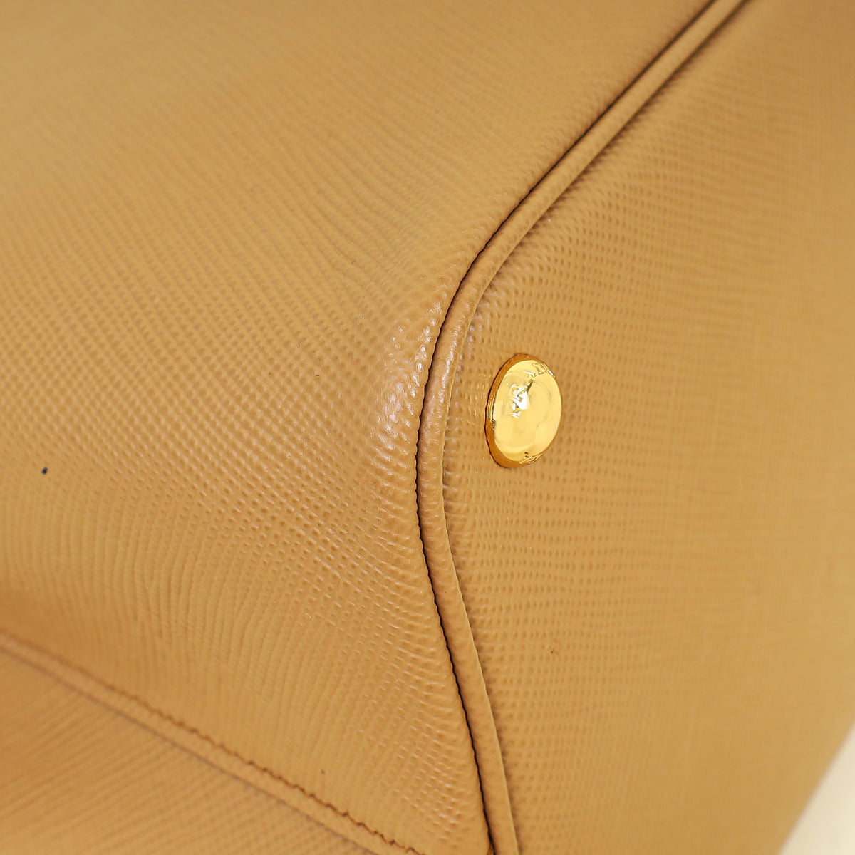 Prada Caramel Cuir Double Handle Large Bag