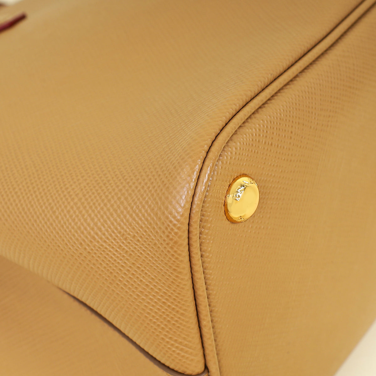 Prada Caramel Cuir Double Handle Large Bag