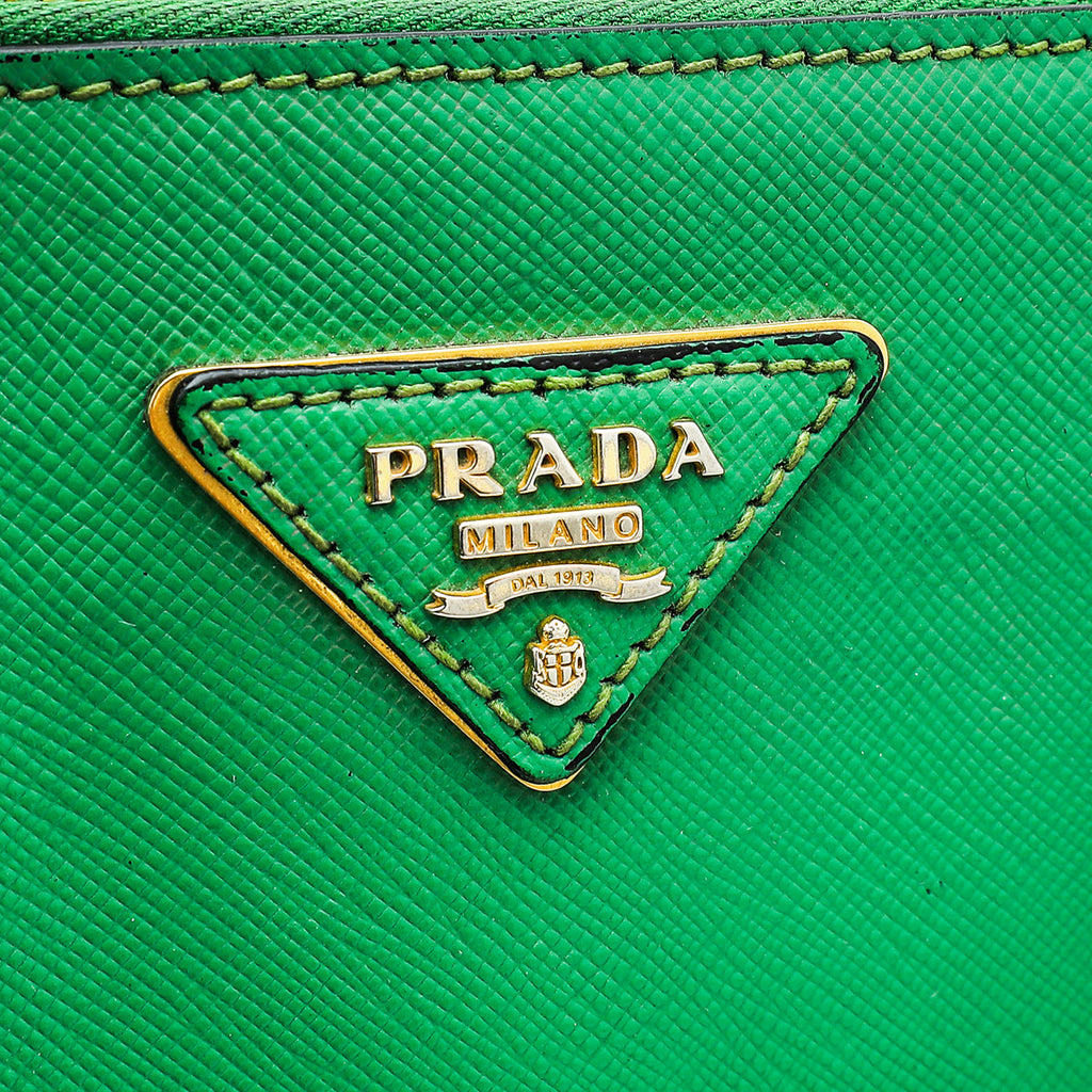 Prada Green Lux Galleria Large Tote Bag