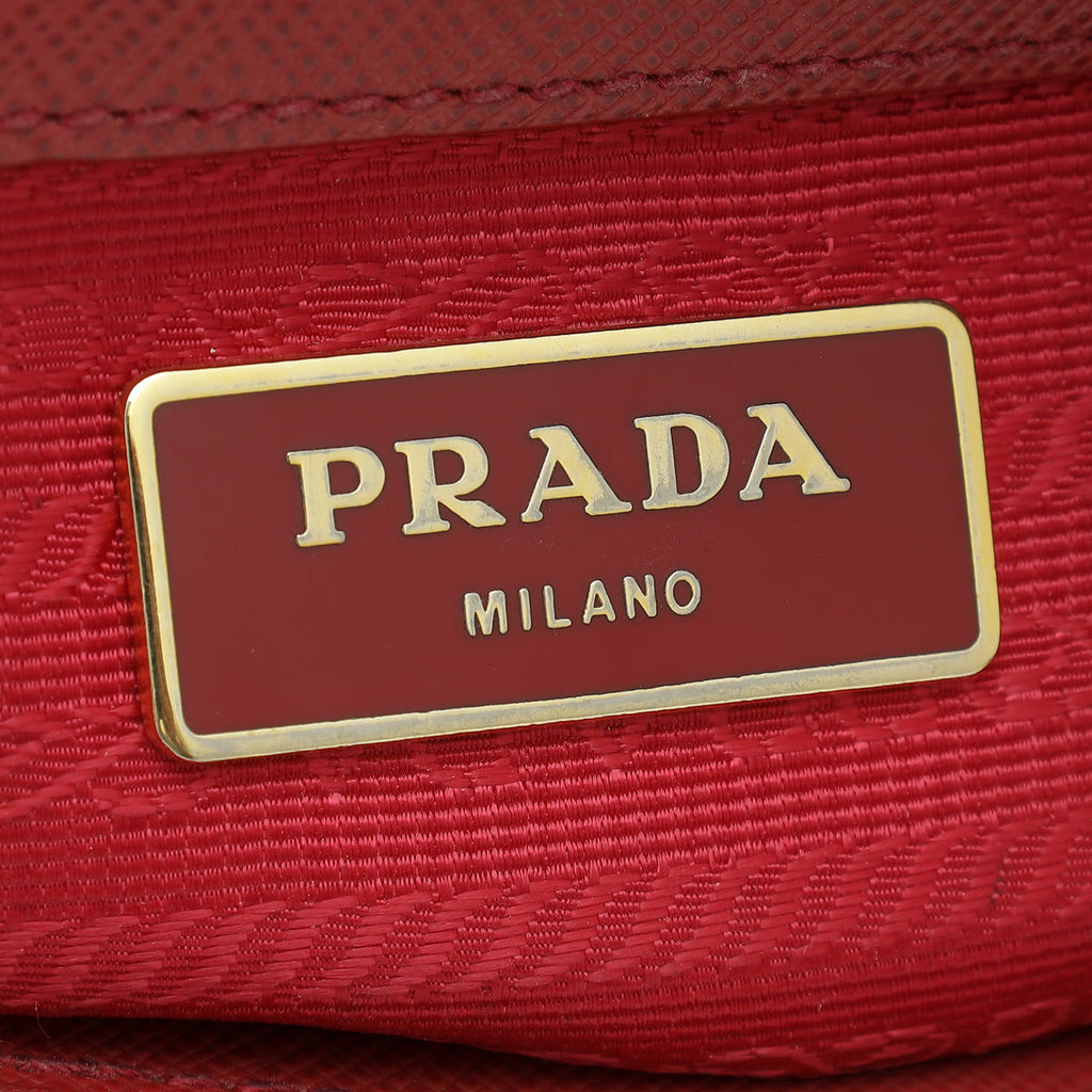Prada Red Galleria Tote Bag