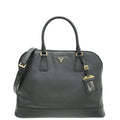 Prada Black Lux Open Promenade Tote Medium Bag