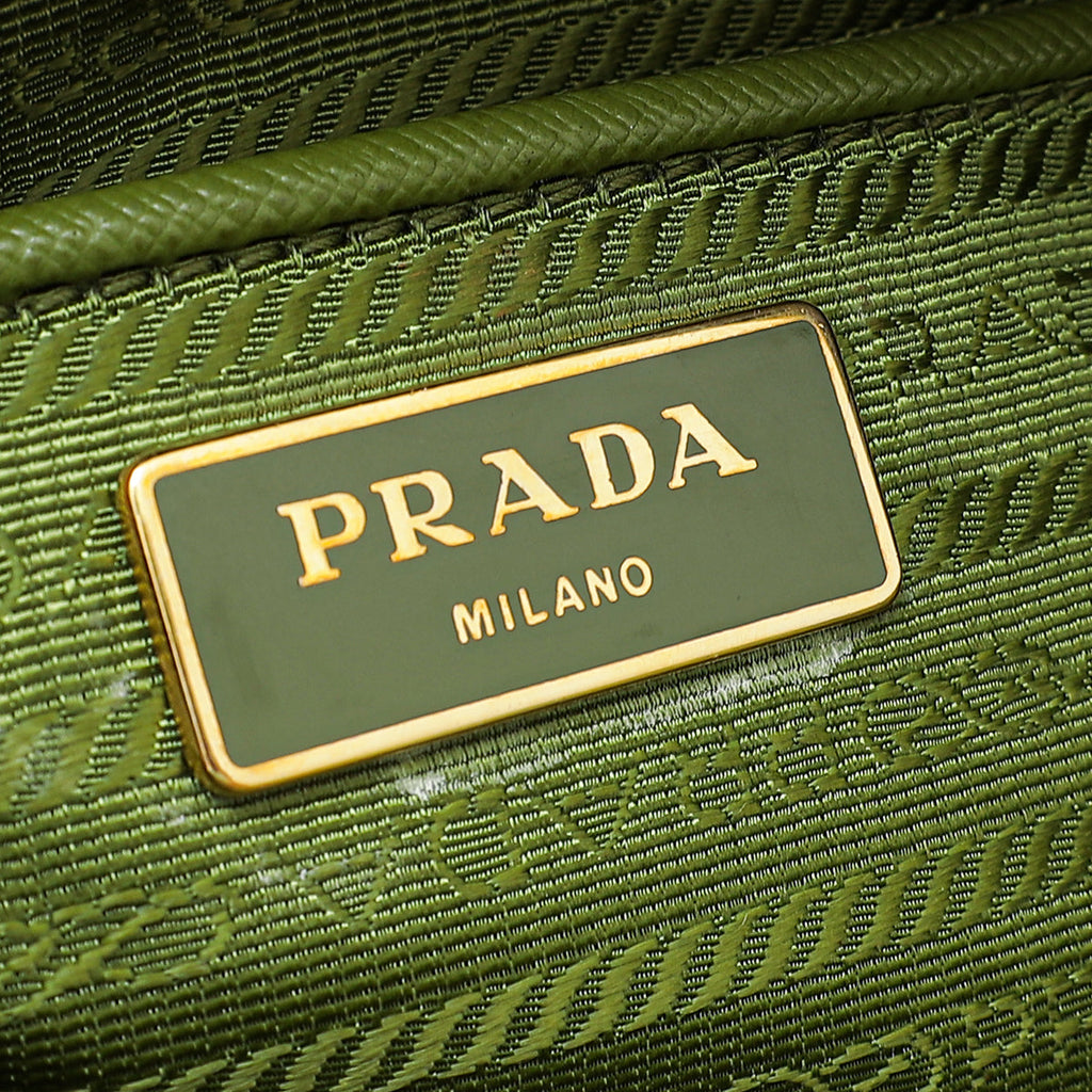 Prada Apple Green Lux Promenade Tote Large Bag