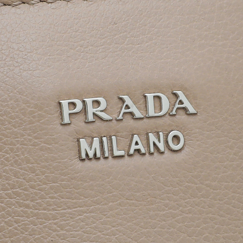 Prada Beige Twin Pocket Small Tote Bag