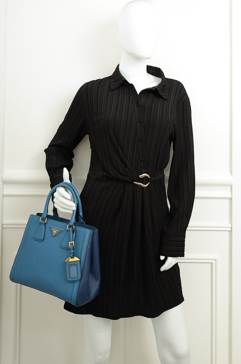 Prada Bicolor Lux Tote Medium Bag