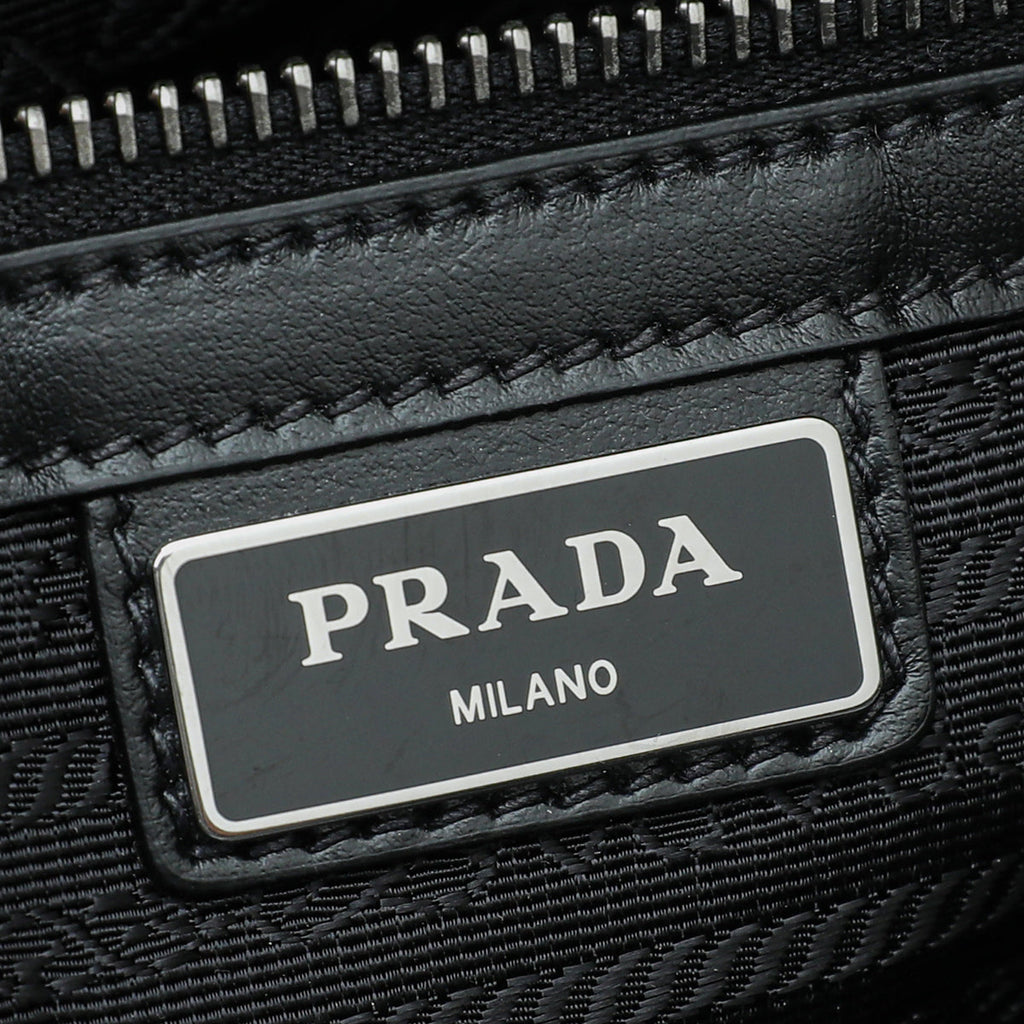 Prada Black Men's Brique Crossbody Bag