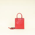 Prada Red Logo Drill Tote Bag