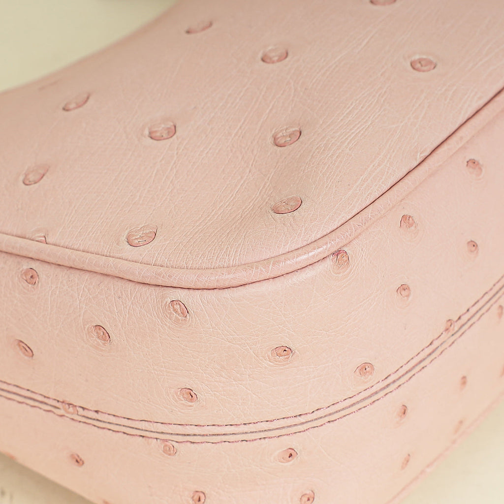 Prada Pink Re-Edition Mini Ostrich Bag