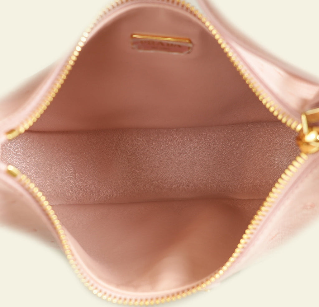 Prada Pink Re-Edition Mini Ostrich Bag