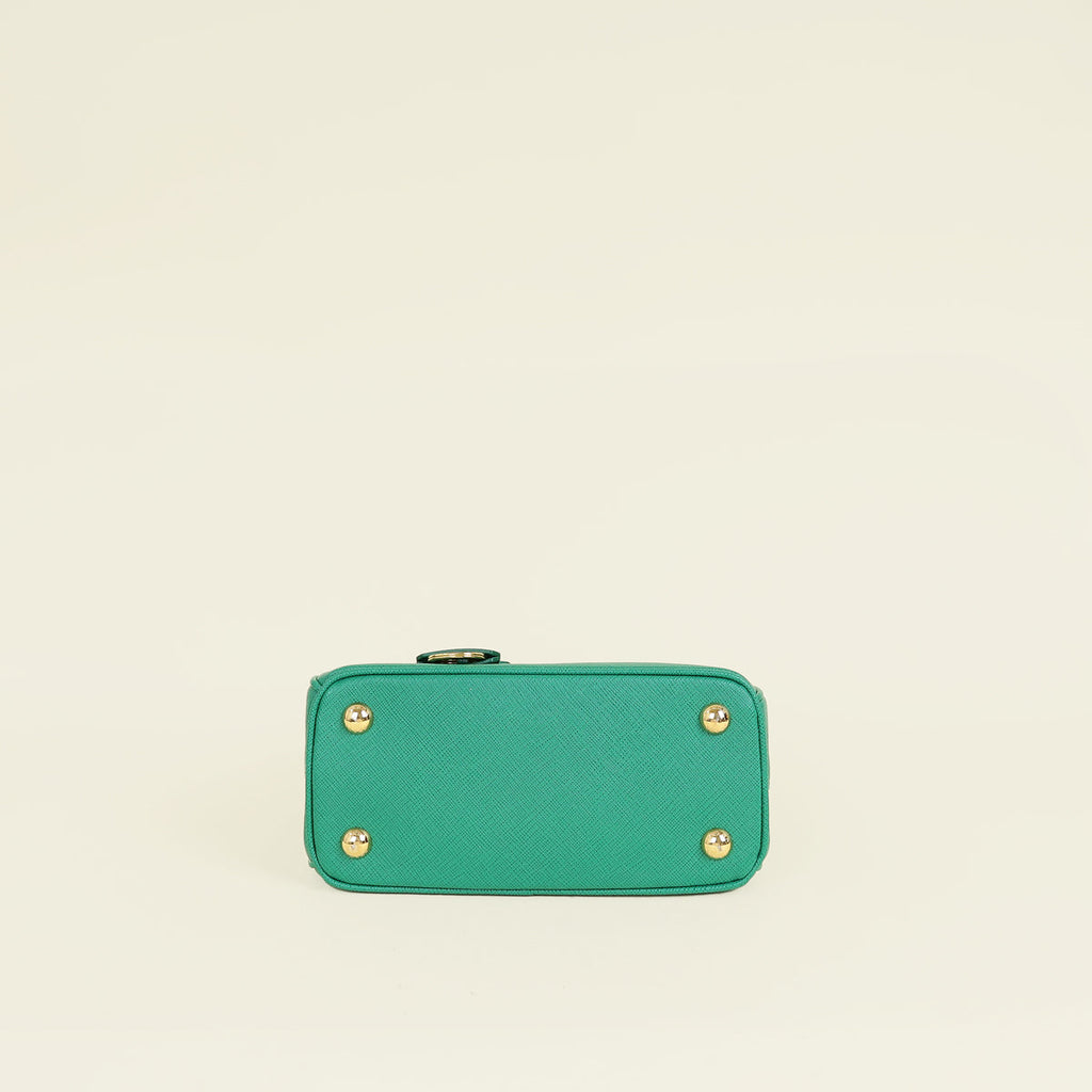 Prada Mango Green Galleria Small Tote Bag