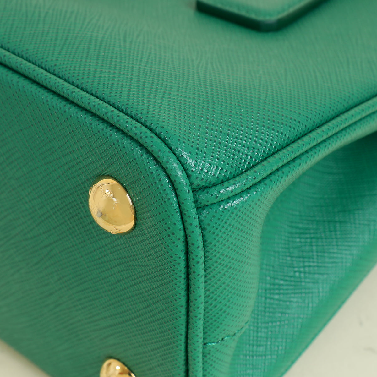 Prada Mango Green Galleria Small Tote Bag